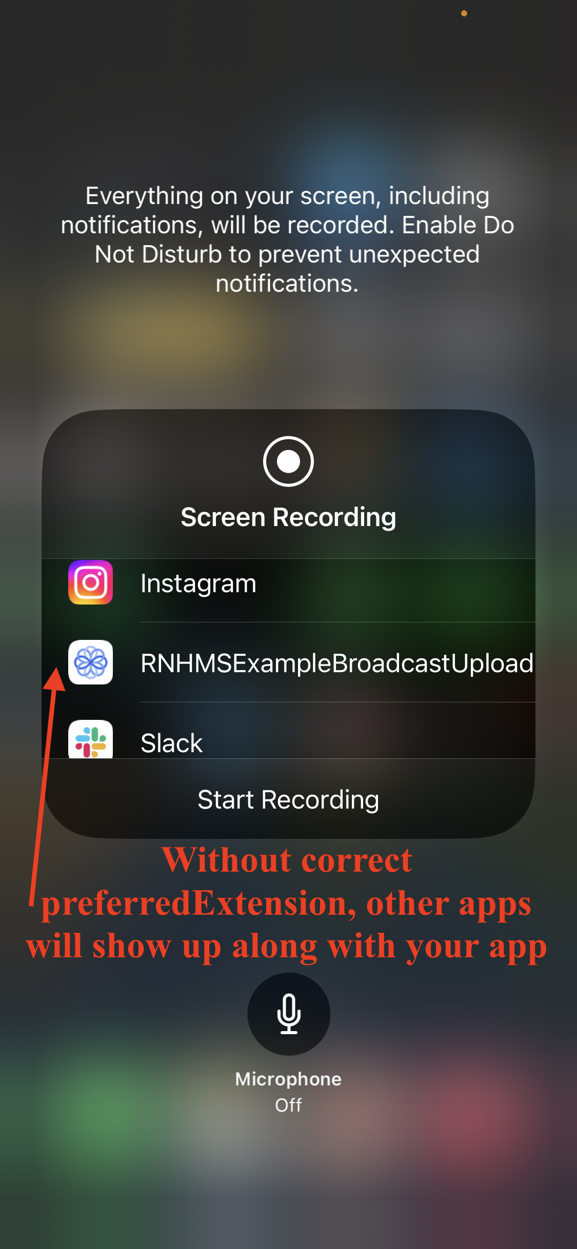 Incorrect preferredExtension