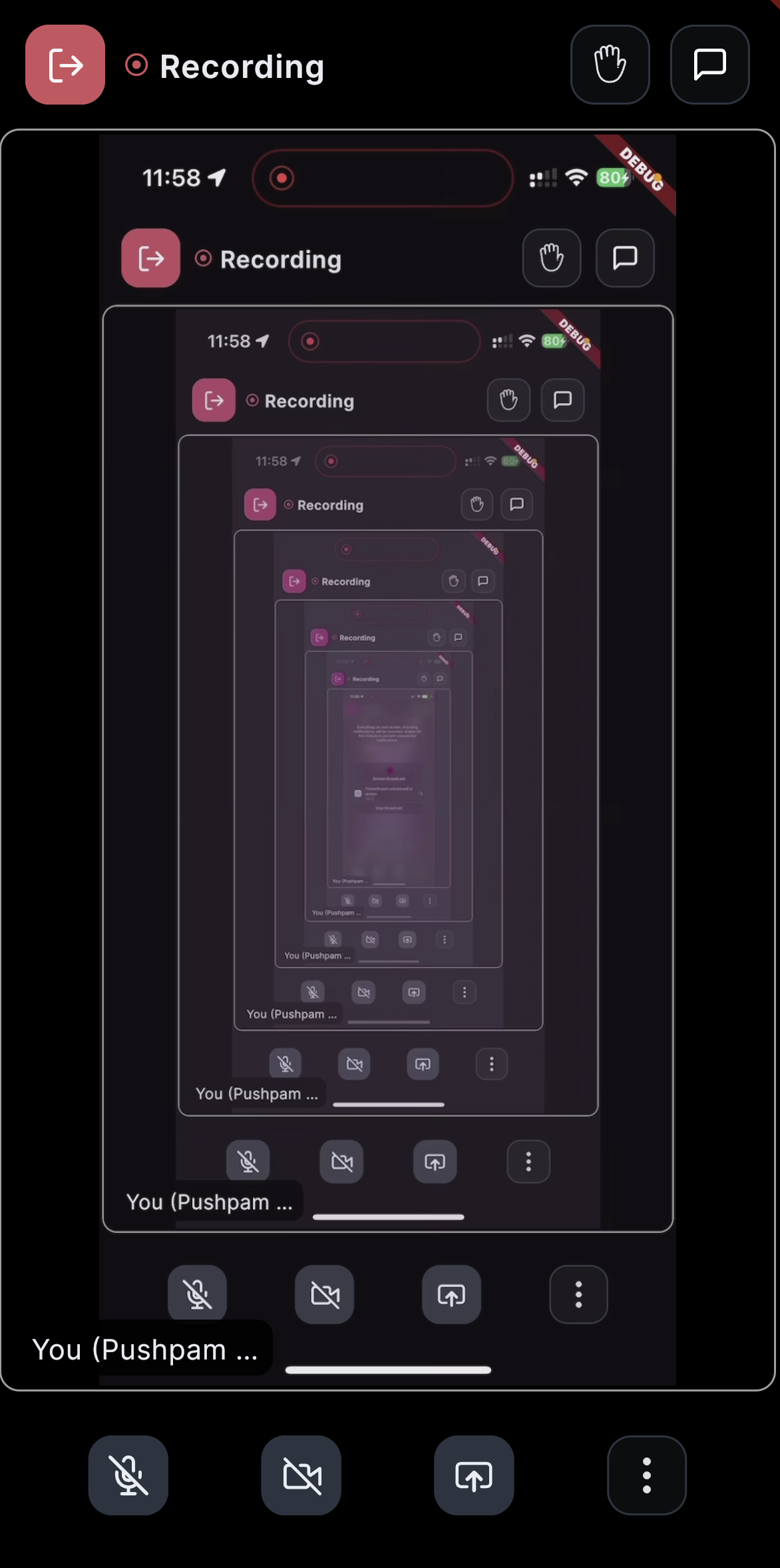 Screen share looping